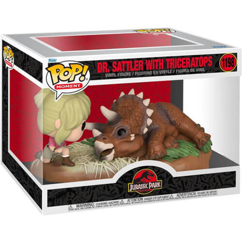 Jurassic Park Dr. Sattler w/ Triceratops US Exc. Pop! Moment