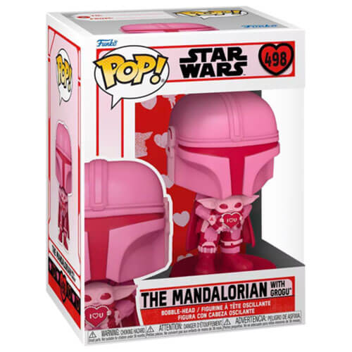 Star Wars The Mandalorian con Grogu Valentine Pop! Vinilo