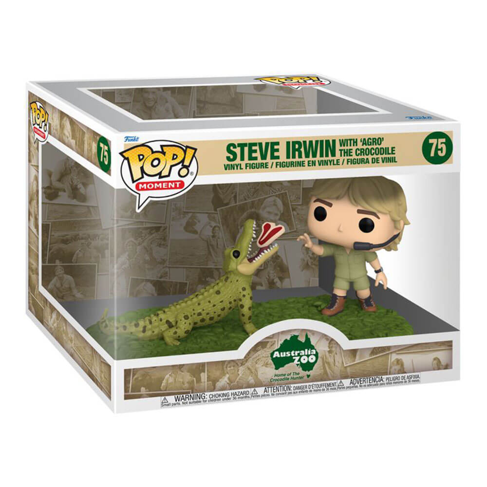 ¡El cazador de cocodrilos Steve Irwin con Agro Pop! Momento