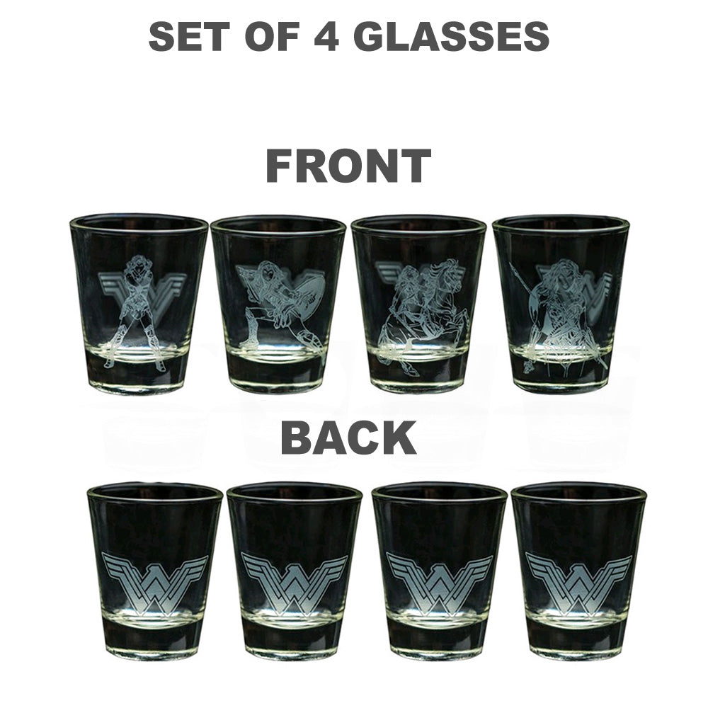 Wonder Woman Movie Frosted Designs Shot Glass Set
