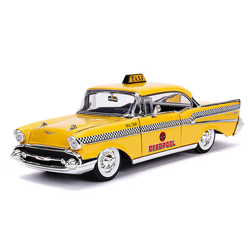 Deadpool Chevy Yellow Taxi 1:24 Hollywood Rides Diecast Veh
