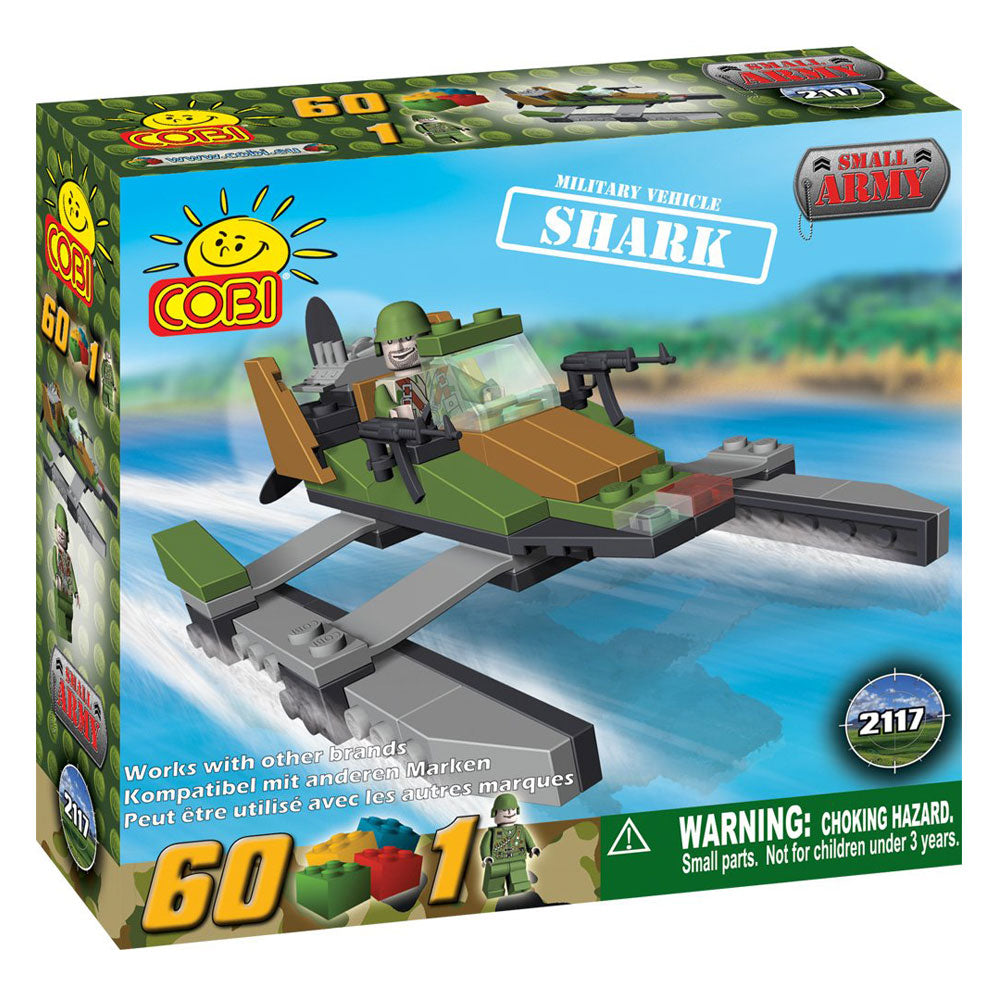 Juego de construcción de vehículos militares Shark de 60 piezas Small Army