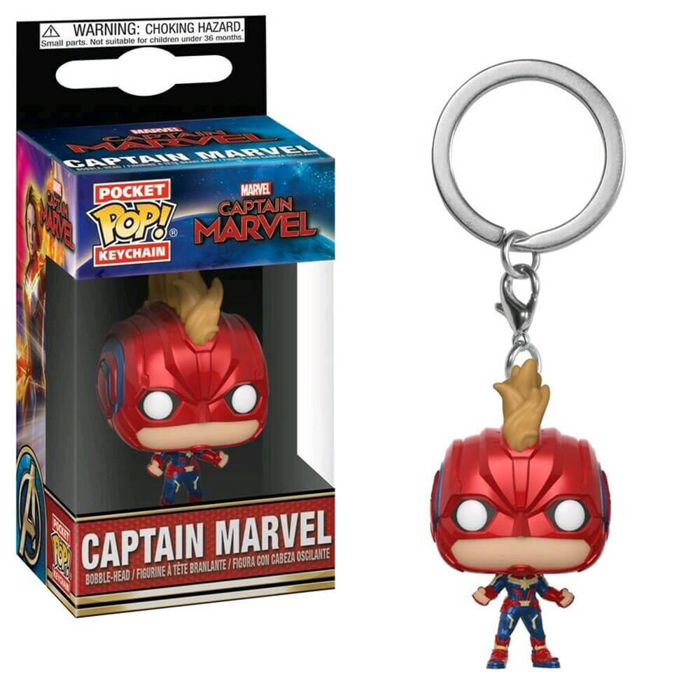 Captain Marvel Masked Pop! Keychain