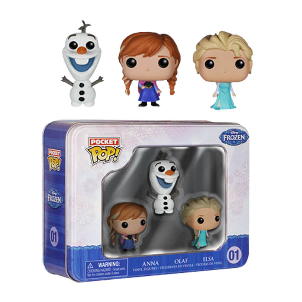 Frozen Elsa, Anna & Olaf Pocket Pop! 3 Pk Tin