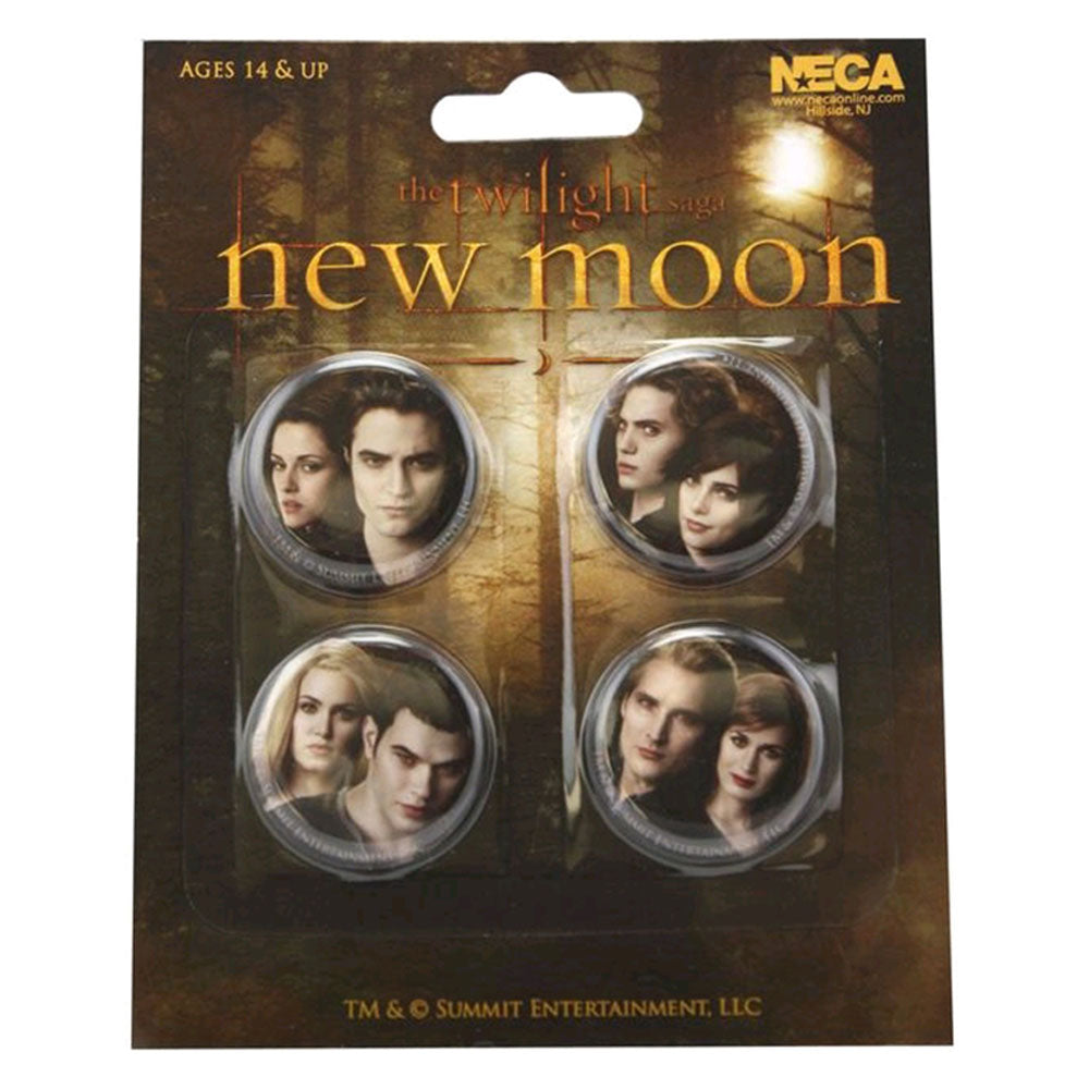 Set di 4 spille New Moon di Twilight Saga (Cullens)