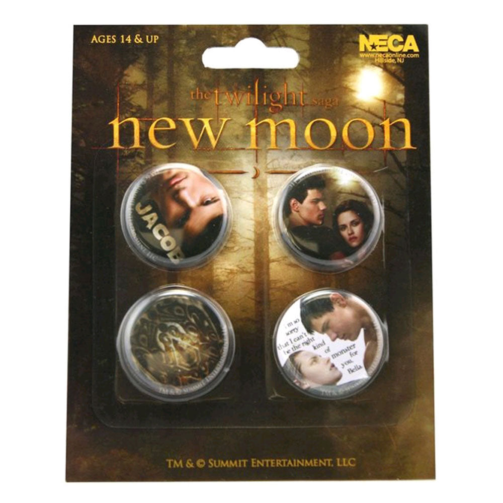 Set di 4 spille New Moon di Twilight Saga (Jacob)