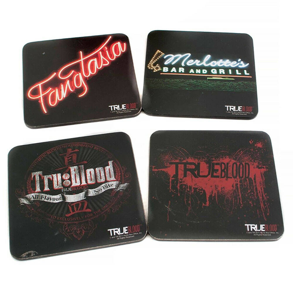 True Blood Coaster Set of 4 Black (Series 2)