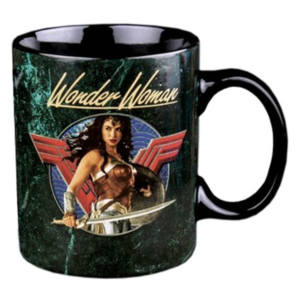 Wonder Woman映画の剣が描かれたブラック コーヒー マグ