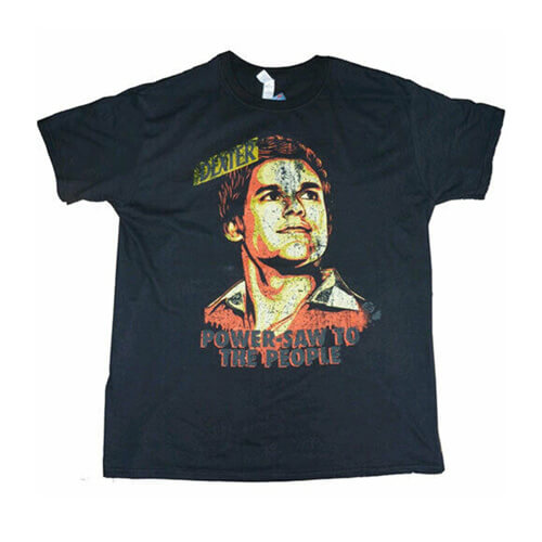 Dexter Power-Saw Black Male T-Shirt