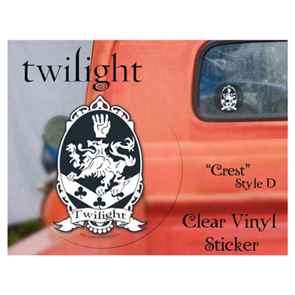 Twilight Aufkleber, transparentes Vinyl, Stil D (Wappen)