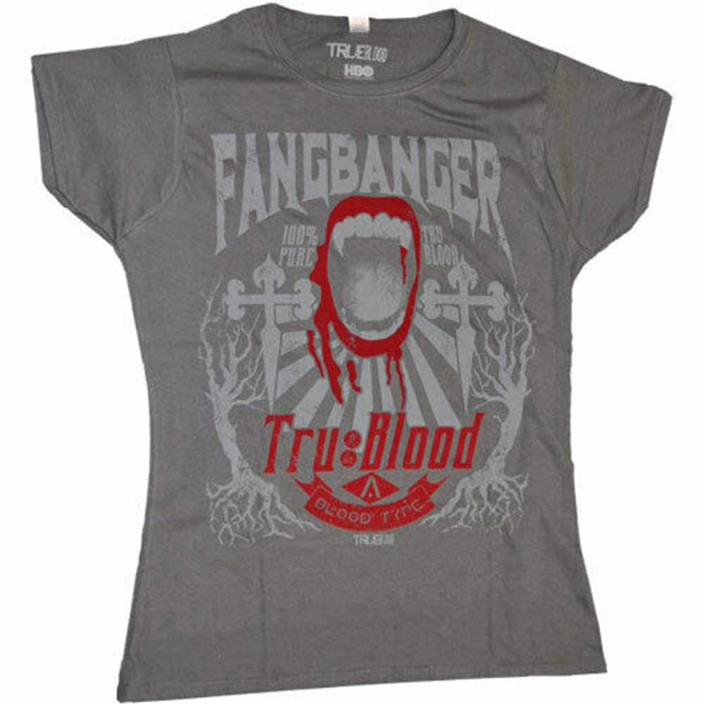  True Blood Fangbanger beflocktes Damen-T-Shirt