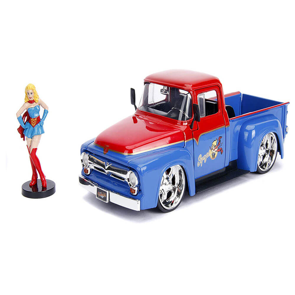 DC Supergirl 1956 Ford F100 1:24 Hollywood Rides Diecast Veh