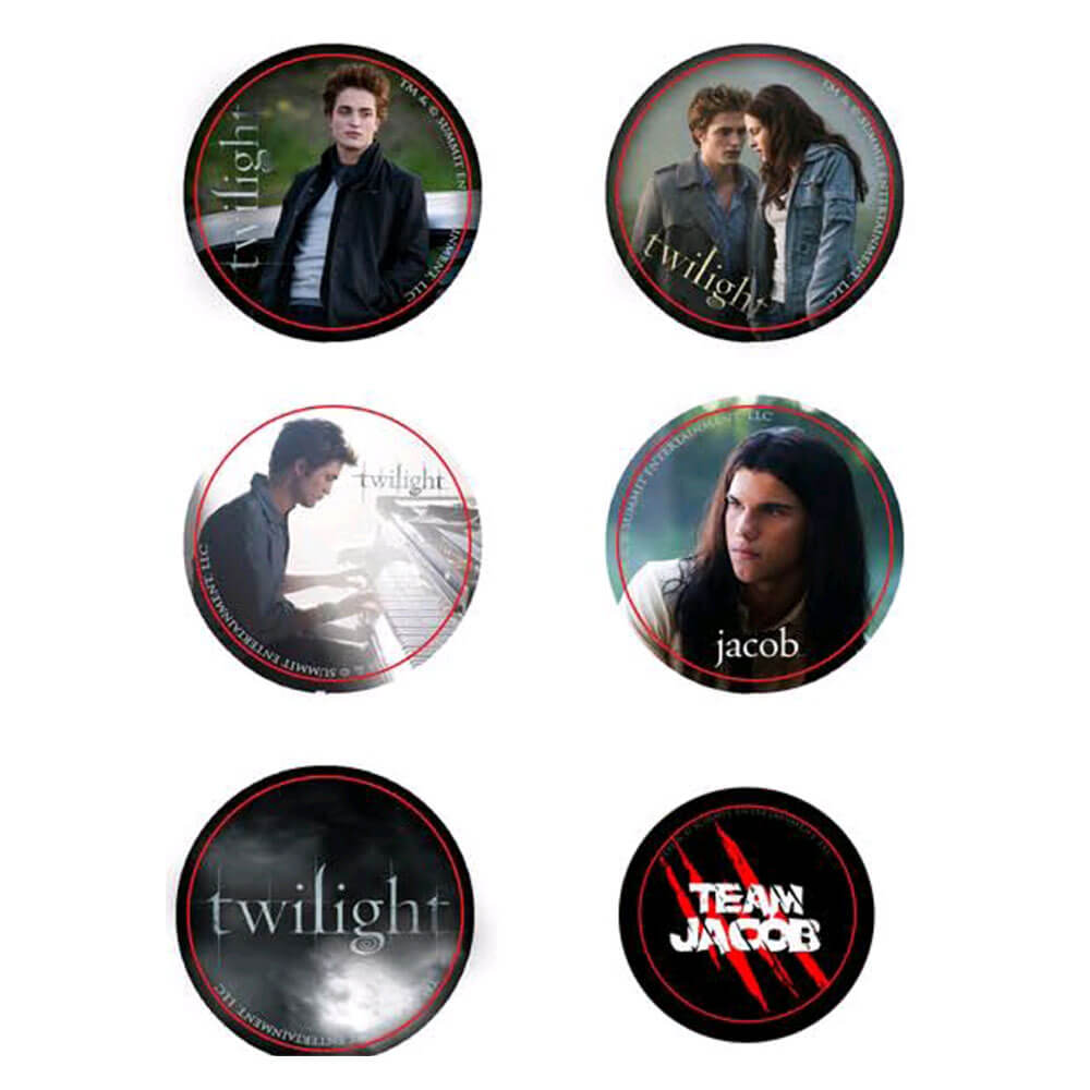 Twilight Pin Set of 6 Style A (Team Jacob)