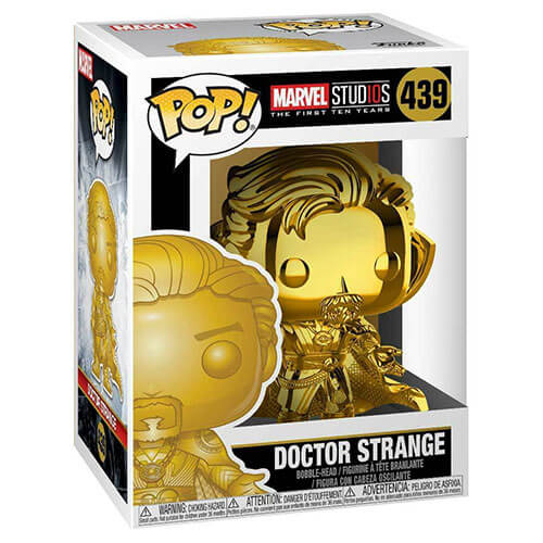 Marvel Studios 10th Ann Doctor Strange Gold Chrome Pop