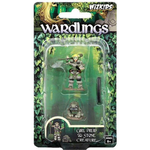 Wardlings Girl Druid & Stone Creature Pre-Painted Minis
