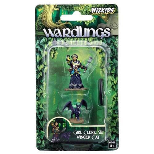 Wardlings Girl Cleric & Winged Cat Pre-Painted Minis