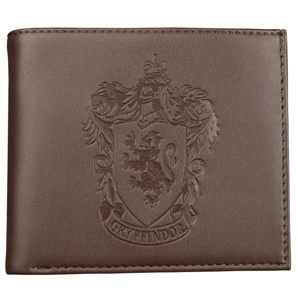 Harry Potter Gryffindor Logo Embossed Brown Wallet
