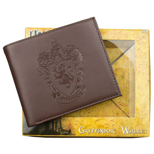 Harry Potter Gryffindor Logo Embossed Brown Wallet