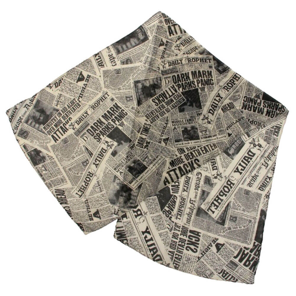 Harry Potter Daily Prophet Newspaper Print Scarf