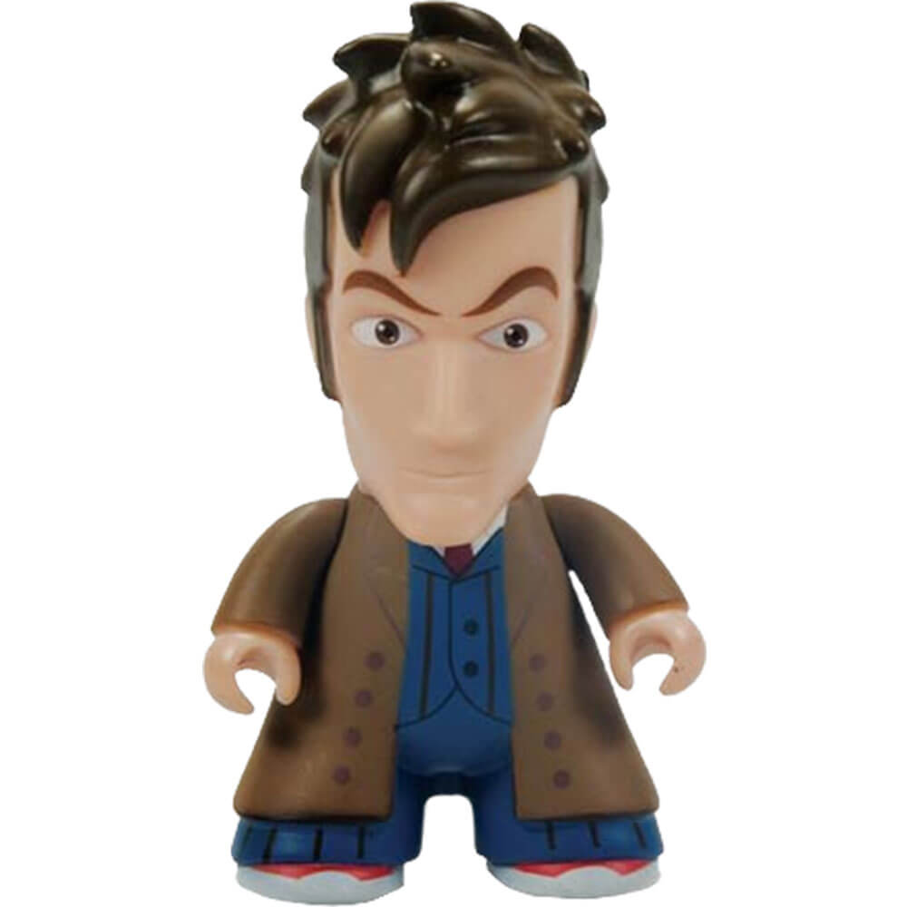 Figurine en vinyle Doctor Who dixième docteur trenchcoat titans 6,5"