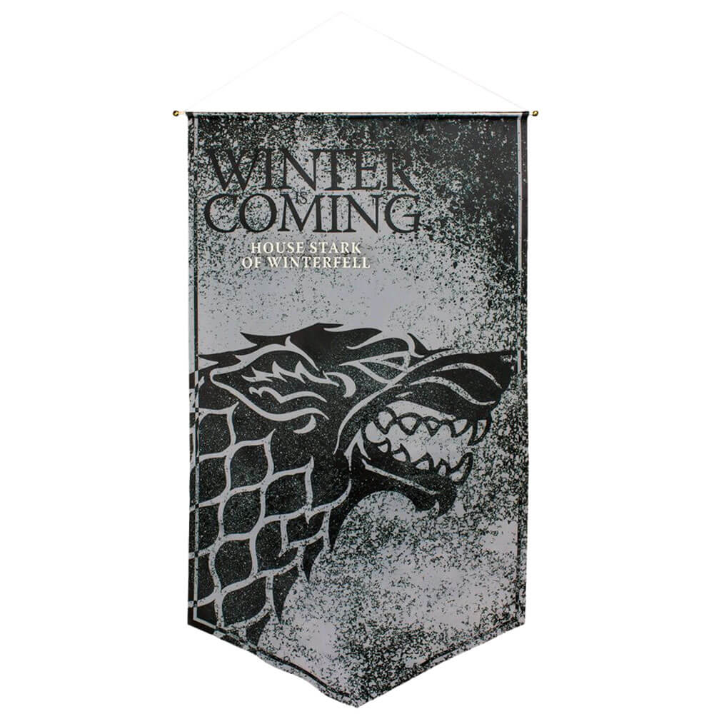 Game of Thrones Stark of Winterfell satijnen banner
