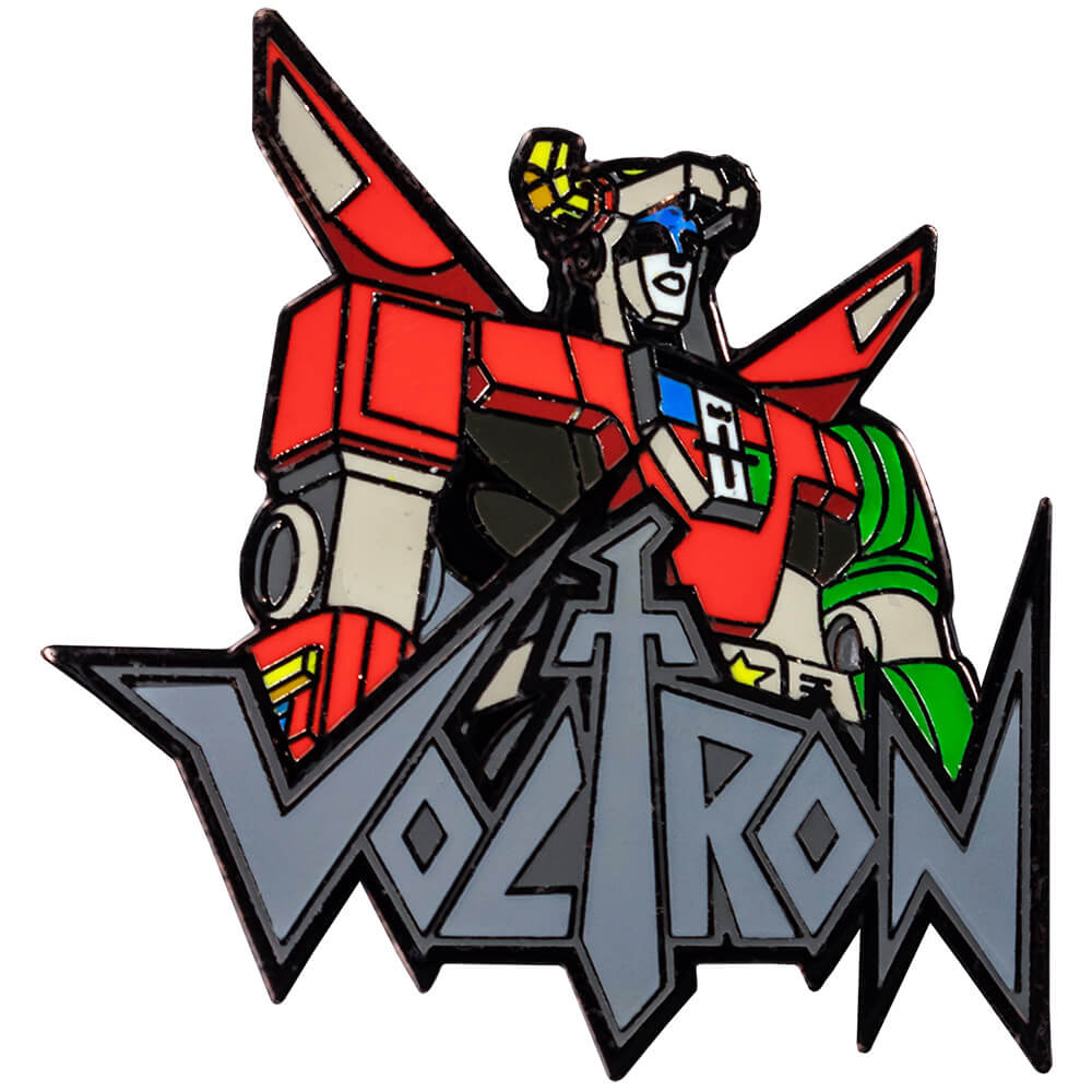 Voltron Bust with Logo Enamel Pin