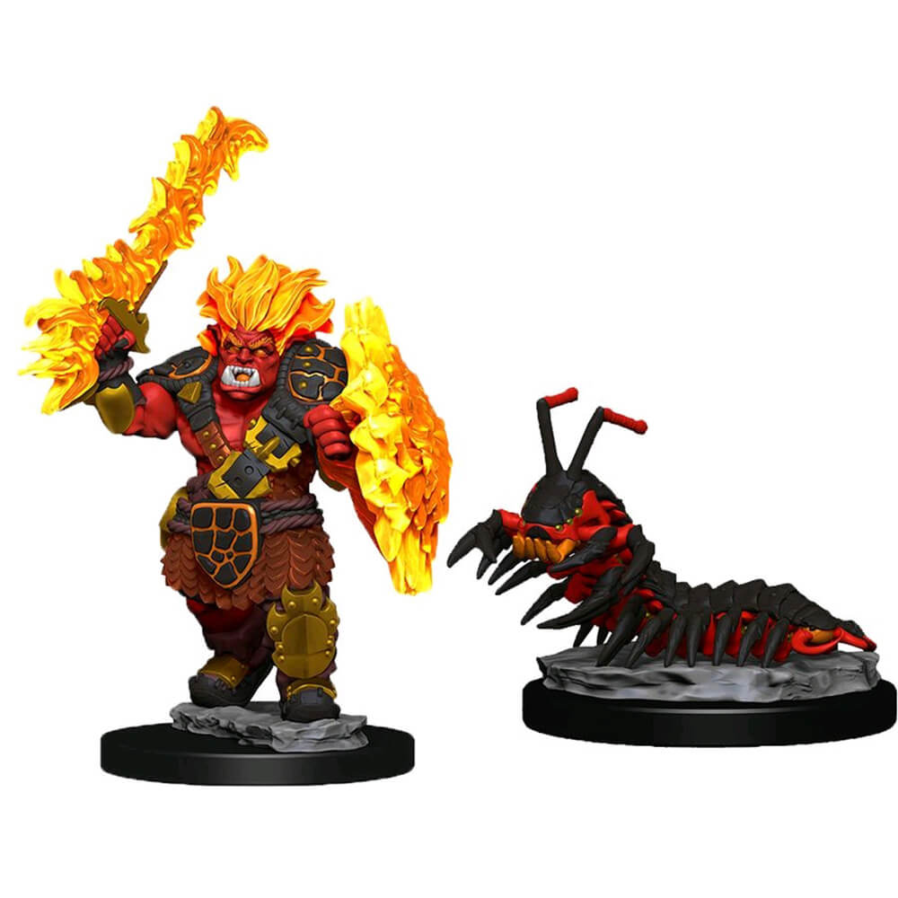 Wardlings Fire Orc & Fire Centipede Pre-Painted Mini