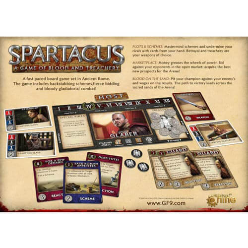 Spartacus A Game of Blood & Treachery Board Game