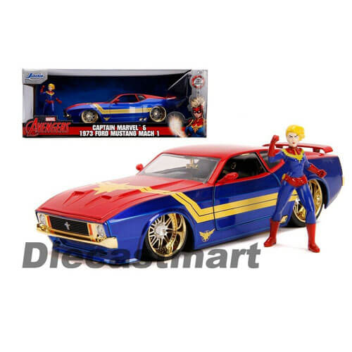Cap Marvel 1973 Ford Mustang Mach 1 1:24 Hollywood Ride