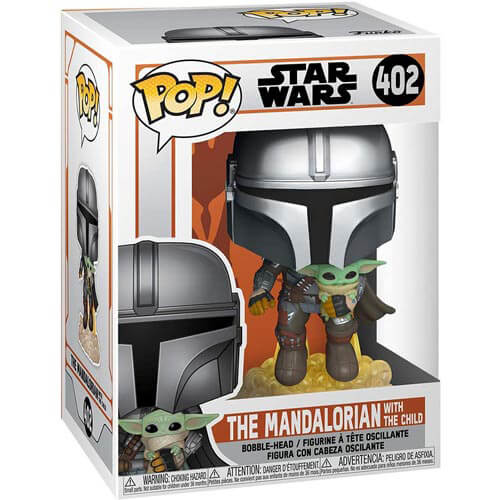 The Mandalorian with the Child Jetpack Flying Pop! Vinyl