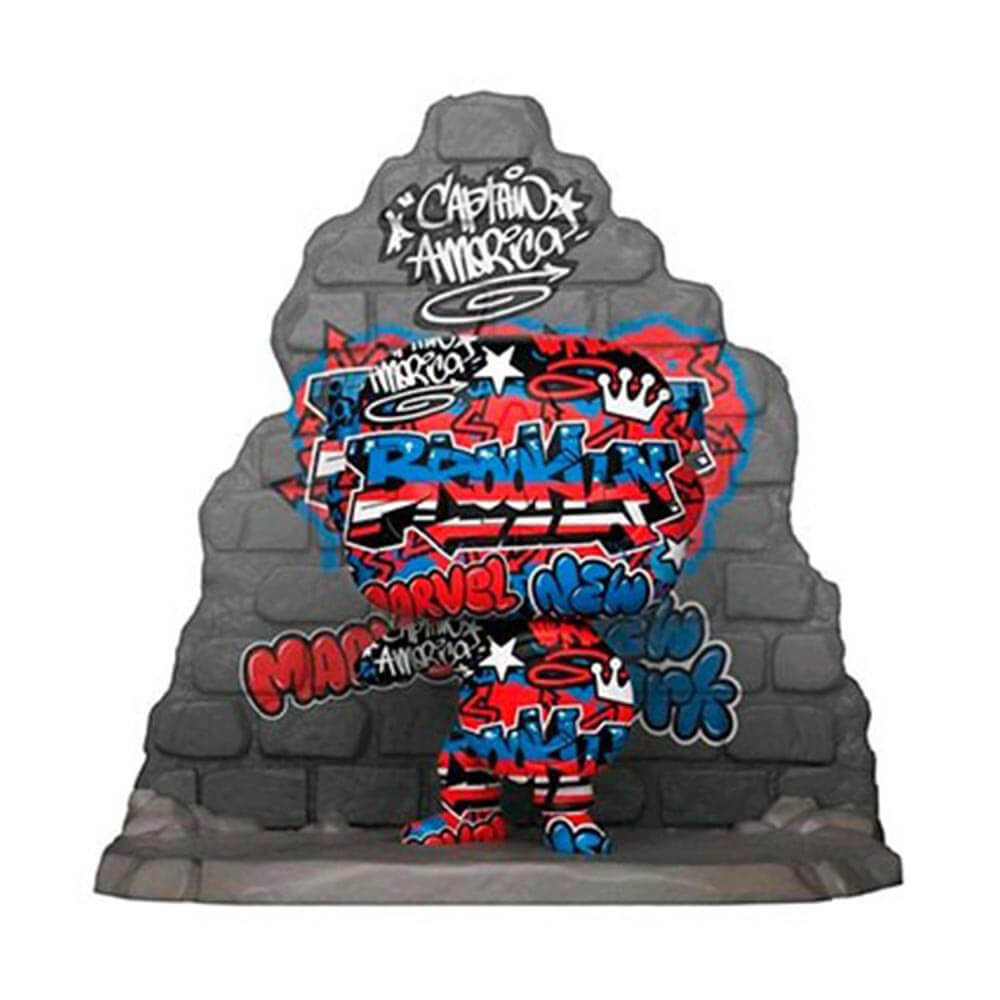 Captain America Graffiti Deco US Exclusive Pop! Deluxe