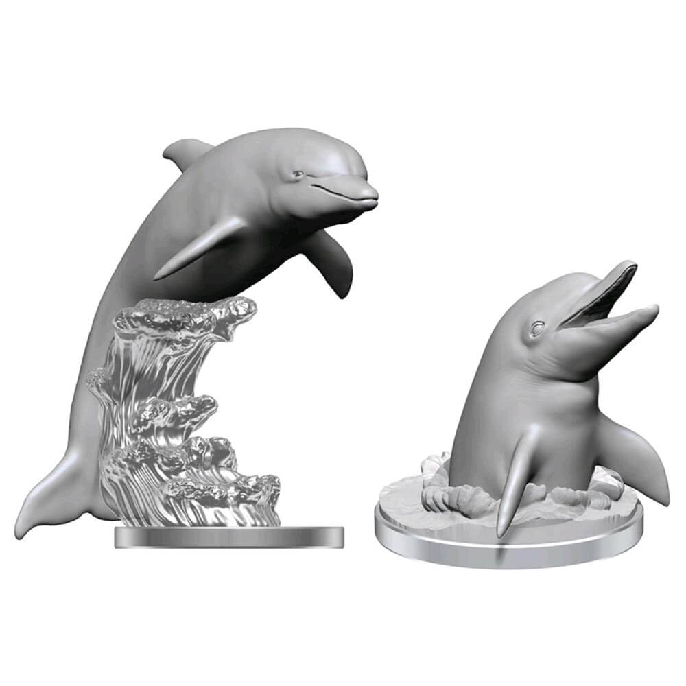 WizKids Deep Cuts Unpainted Miniatures: Dolphins