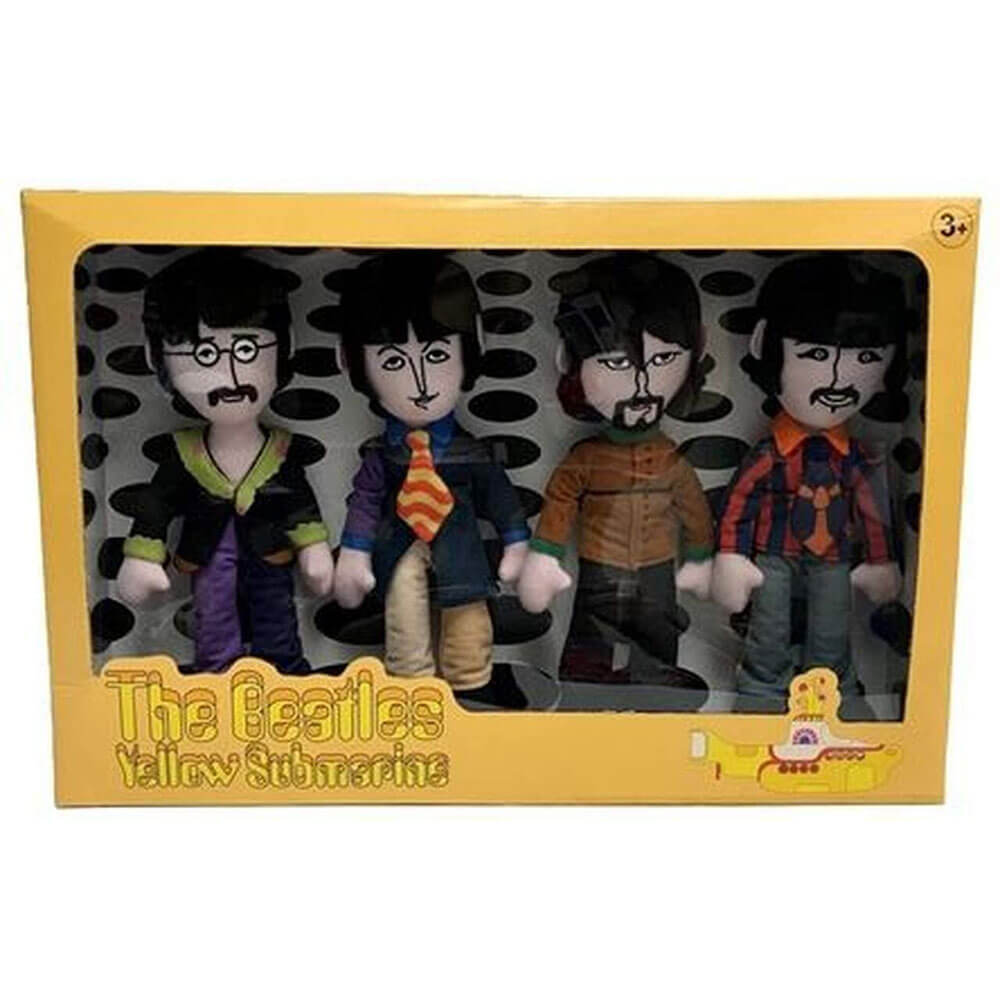 The Beatles 4 Band Member Plush Box Set
