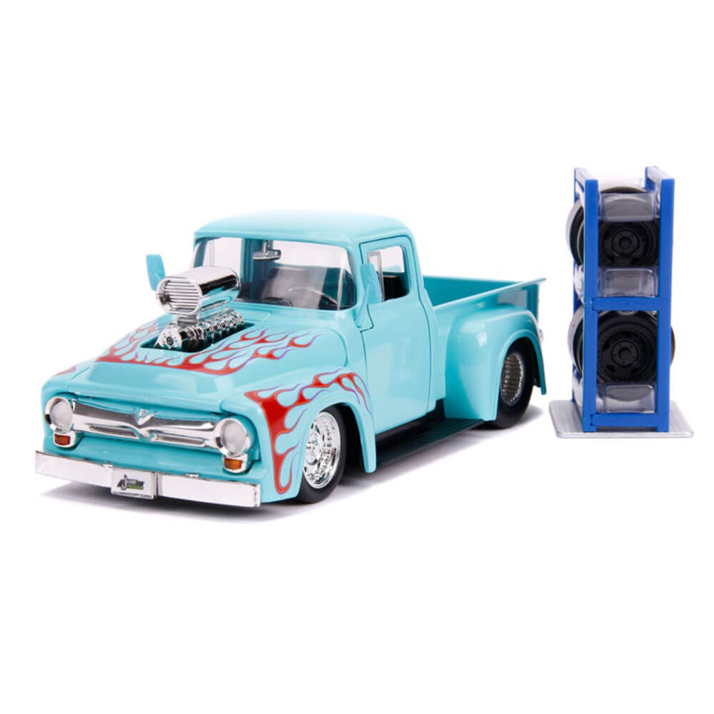Ford F-100 Pick Up 1956 Blue 1:24 Scale Diecast Vehicle