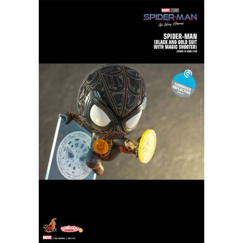 Spider-Man Black & Gold Suit with Magic Shooter Cosbaby