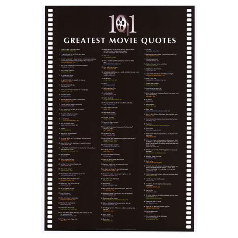 plakat med 101 beste filmsitater