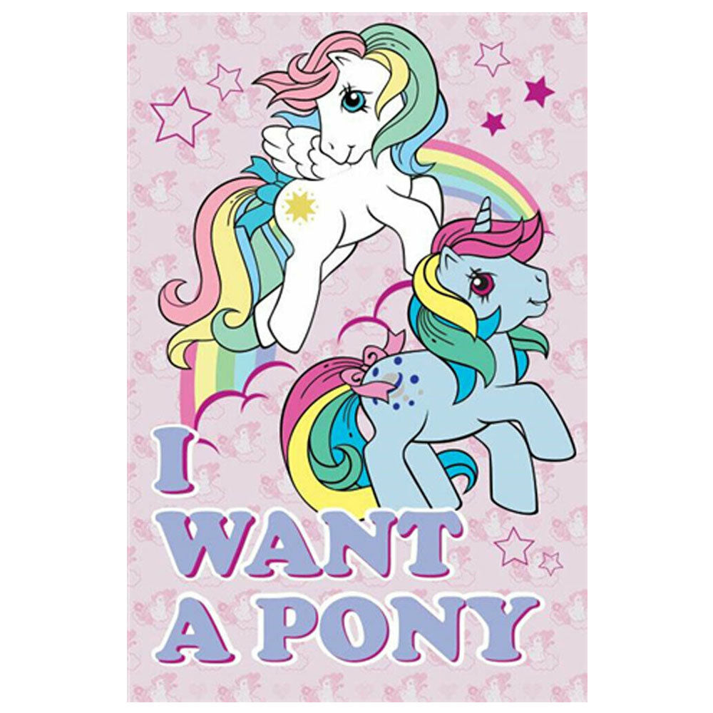 My Little Pony I Want A Pony Retro Poster