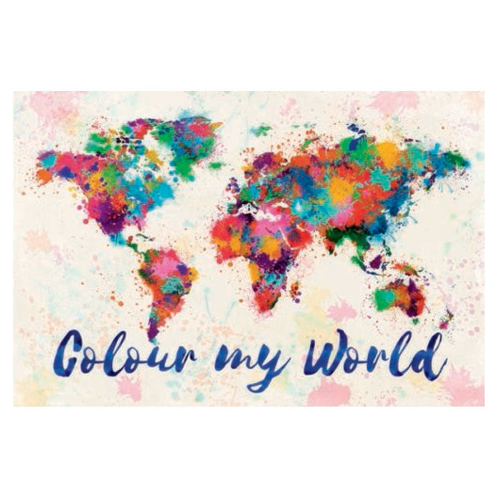 Colour My World Map Poster (61x91cm)
