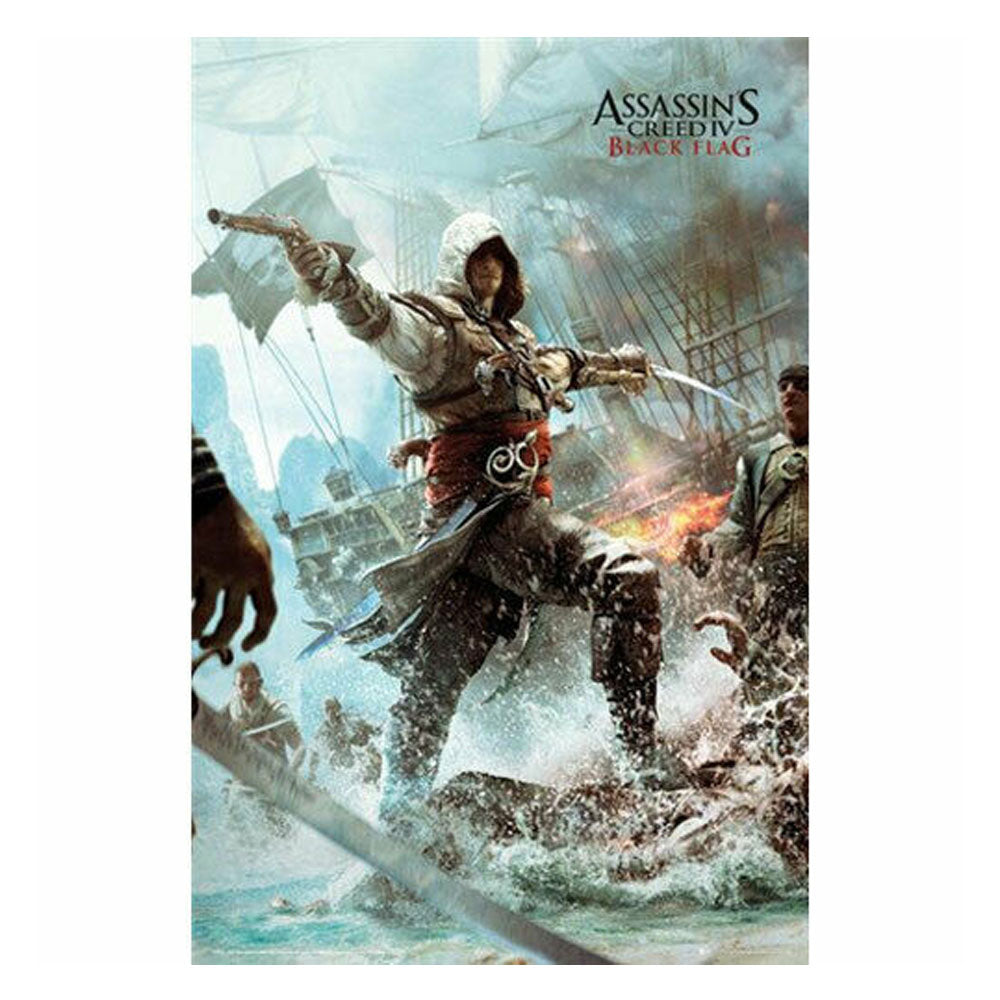 Assassin's Creed 4 Edward zwarte vlagposter