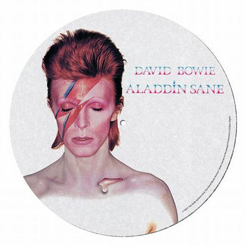 David Bowie rekord slipmatta (29x29cm)