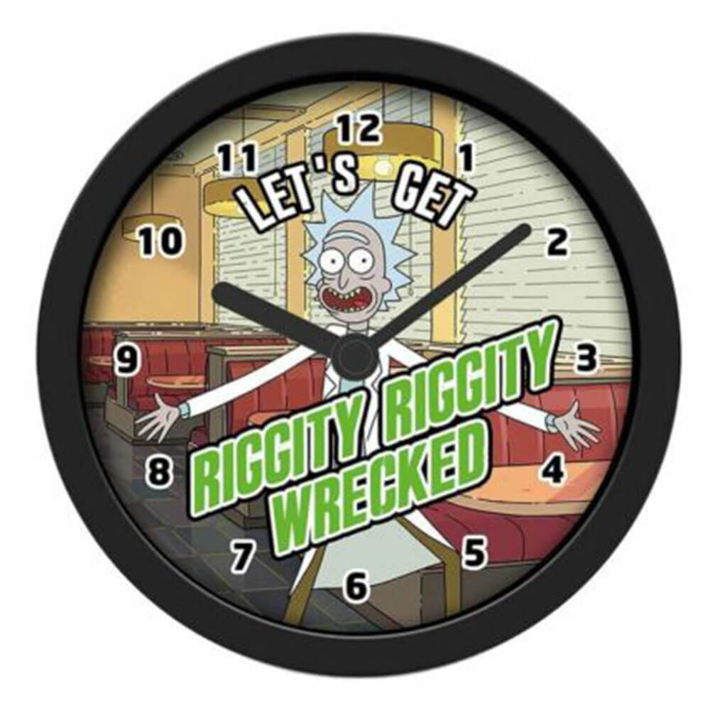 Rick and Morty Riggity Riggity Wrecked Desk Clock