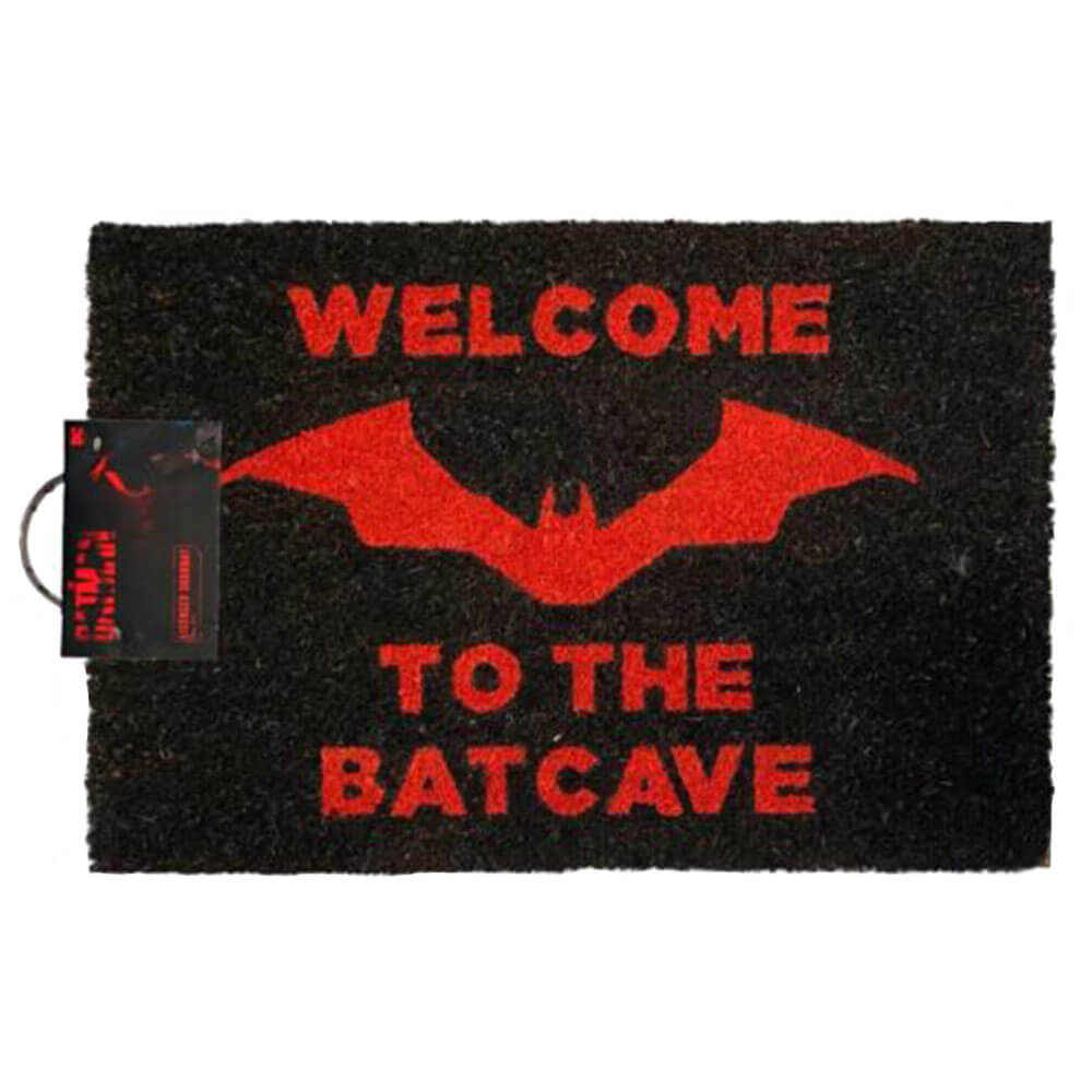 The Batman Batcave Red Doormat