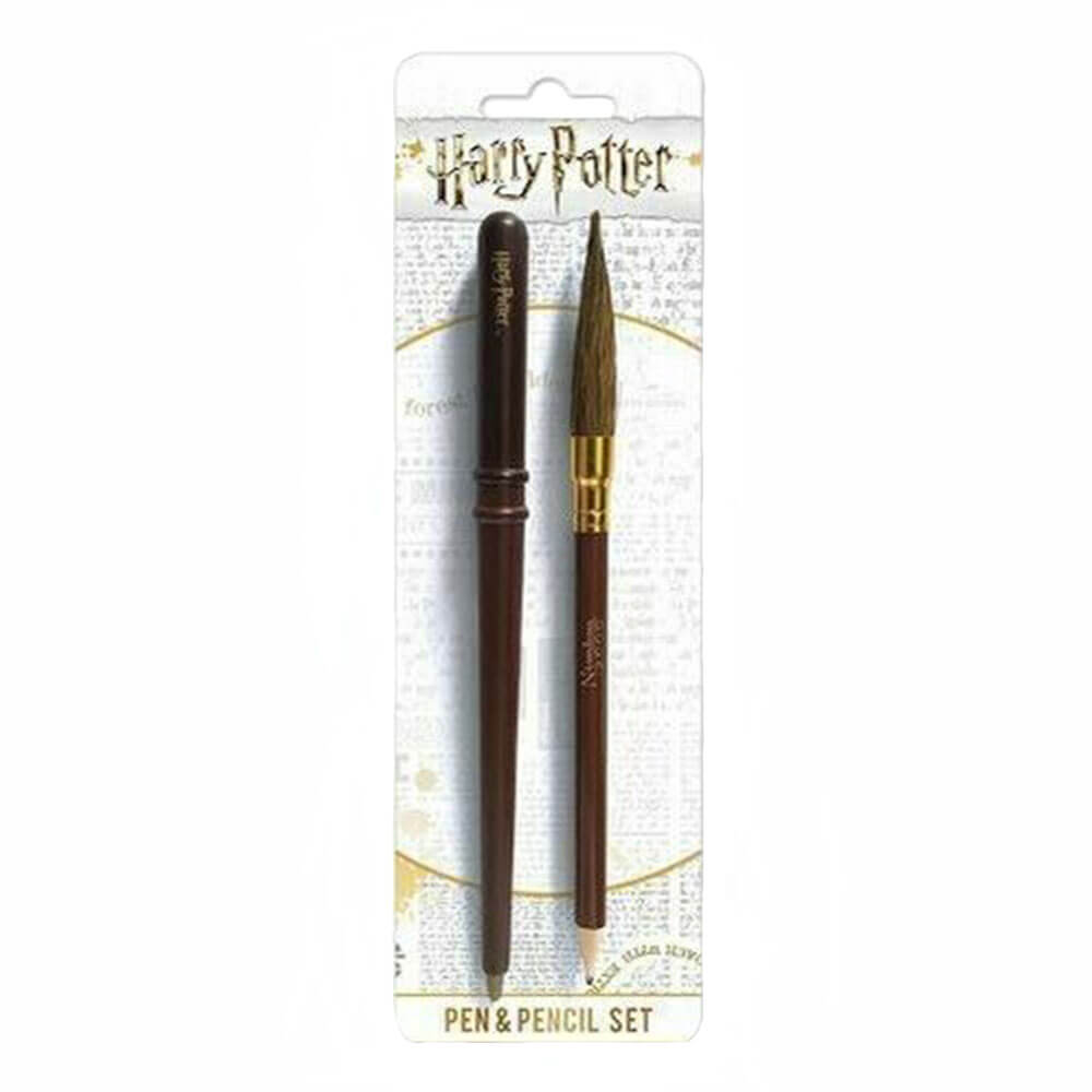 Harry Potter Wand potlood en pen briefpapier set