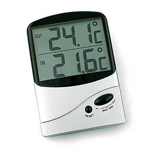 Jumbo display indvendigt og udvendigt termometer