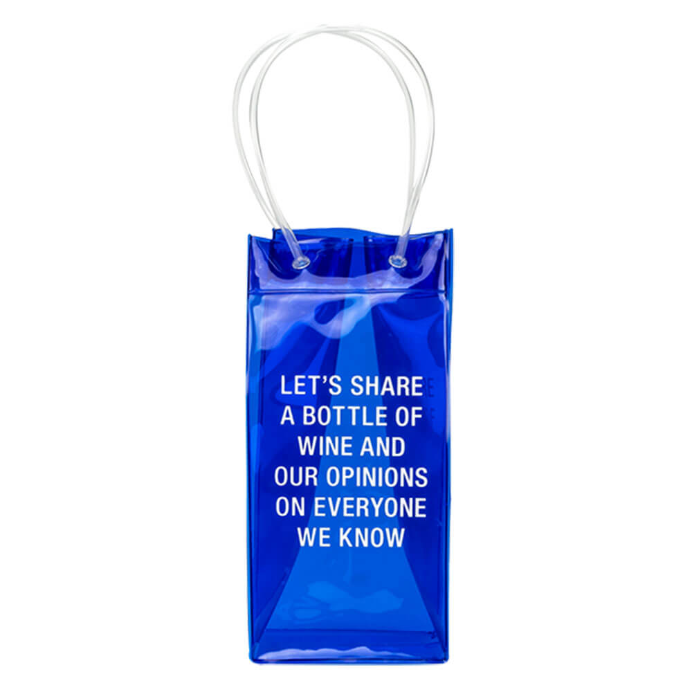 Say What PVC Wine Tote