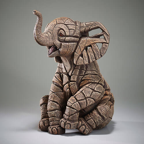 Edge Sculpture Elephant Calf Small Figure (24cm)