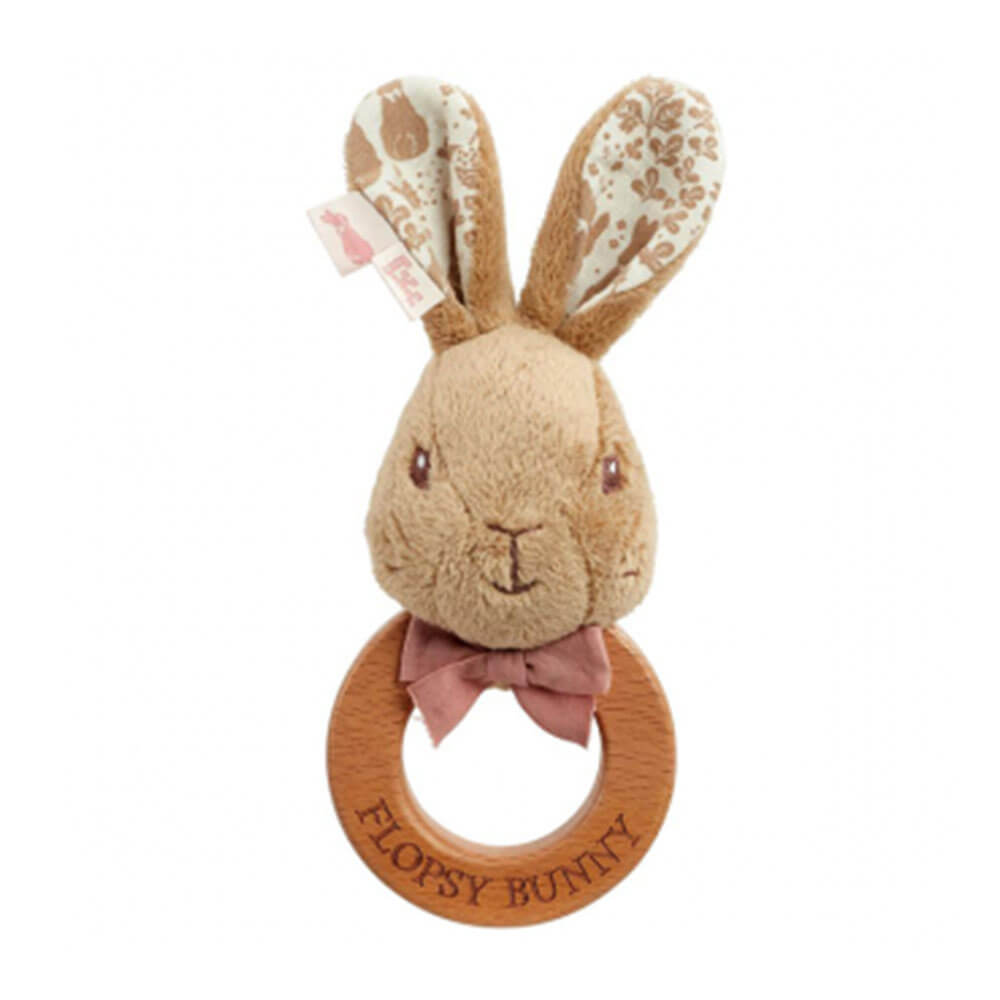 Beatrix Potter Flopsy Bunny Sig Collection Wood Ring Rattle