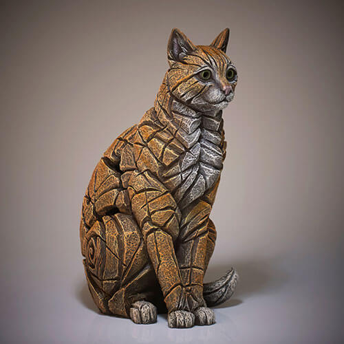 Edge Sculpture Ginger Cat Figure (38cm)