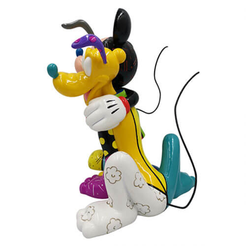 Disney By Britto Mickey Mouse Pluto 90th Anniversary Lrg Fig