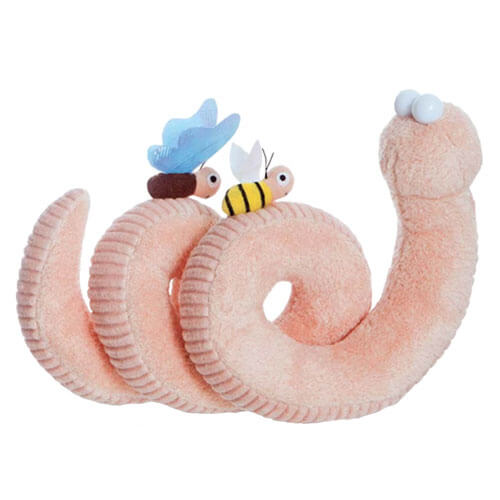 Superworm Soft Toy Pink